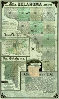 Map of the Extreme Southern Portion of Oklahoma