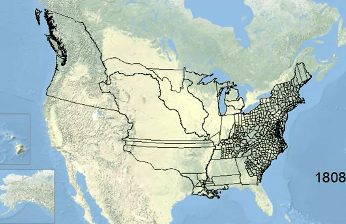 US Historical County Boundaries, 1629-2000 [graphic]