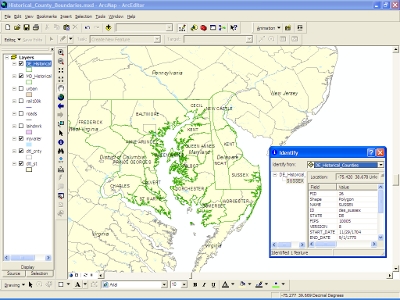 ArcGIS image of Maryland