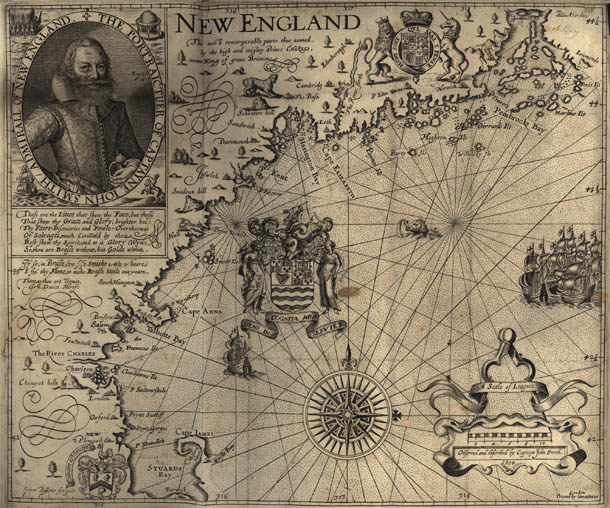 New England (1612) from The Generall Historie of Virginia, New-England, and the Summer Isles