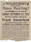Press Club of Chicago�s Anti-Red Mass Meeting, 1920