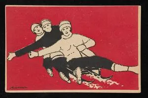 Women sledding