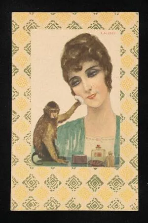 Woman with a monkey