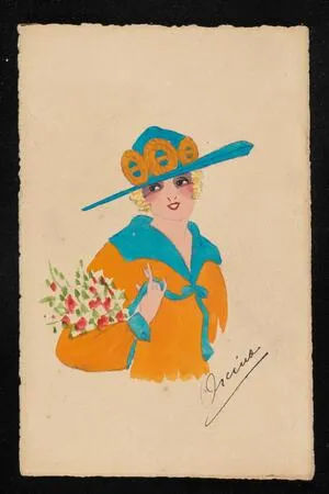 Woman with flowers