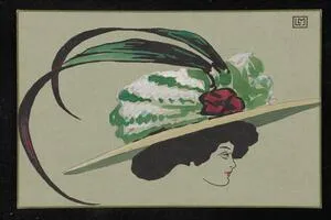 Woman in large hat