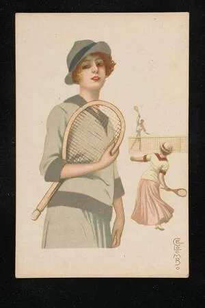 Woman playing tennis